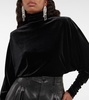 Velvet mockneck top
