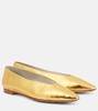 Sofia metallic leather ballet flats