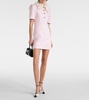 Sequined collared tweed minidress