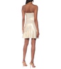 Ruffle-trimmed lamé miniskirt