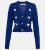Embellished alpaca wool-blend cardigan