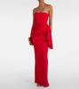 Draped crêpe satin gown