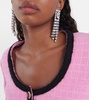 Crystal-embellished drop earrings