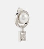 Faux pearl embellished clip-on earrings 