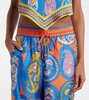 Luis printed silk palazzo pants