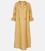 Jene linen and silk-blend shirt dress