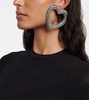 Embellished heart earrings