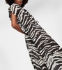 Zebra-print cotton maxi dress