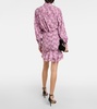 Milendi ruffled silk-blend miniskirt