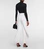 High-rise knit barrel-leg pants