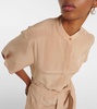 Silk crêpe de chine shirt dress