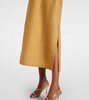 Jene linen and silk-blend shirt dress