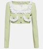 Cropped wool-blend jacket
