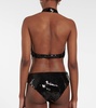 Sequined halterneck bodysuit