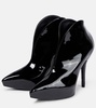Booties Slick patent leather ankle boots