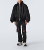 Cotton-trimmed bomber jacket