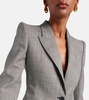 Houndstooth wool blazer
