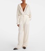 High-rise wool-blend wide-leg pants