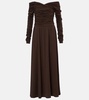 Charlotte off-shoulder jersey maxi dress