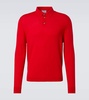 Virgin wool polo sweater