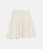 High-rise knit miniskirt