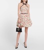 Printed cotton-blend minidress