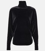 Velvet mockneck top