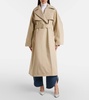 Cotton gabardine trench coat