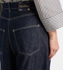 High-rise wide-leg pants
