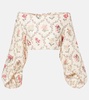 Floral linen top