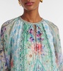 Crystal-embellished silk maxi dress