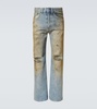 2021M distressed wide-leg jeans