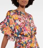 Piment floral silk and cotton midi dress