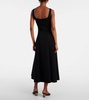 Platani pleated cotton-blend midi dress