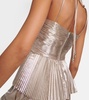 Justin halterneck lamé top