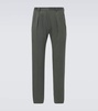 Elba silk and cashmere gabardine straight pants
