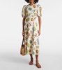 Sea linen midi dress