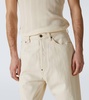 Buckle-detail mid-rise straight jeans