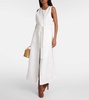 Aureo linen twill midi wrap dress
