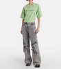 Mid-rise cotton canvas cargo pants