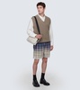Checked cotton shorts