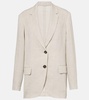 Linen-blend blazer