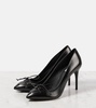 Bow-Detailed Leather Pumps