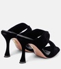 Twist velvet mules