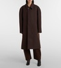 Wool and cotton-blend coat