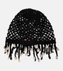 Mother Nature embellished crochet hat