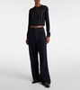 Fluid cropped wool-blend jacket