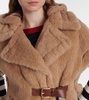 Belted wool, cashmere, and silk cape