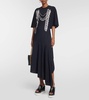 Trompe l'oeil midi dress