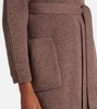 Emblema ribbed-knit wool-blend cardigan